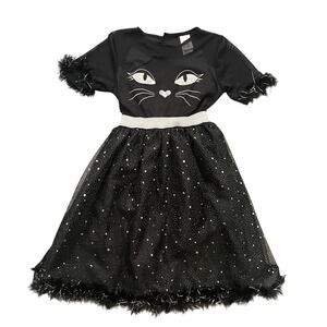 MORPH Costume Girls Size M 3-4yrs Black Silver Halloween Cat Costume